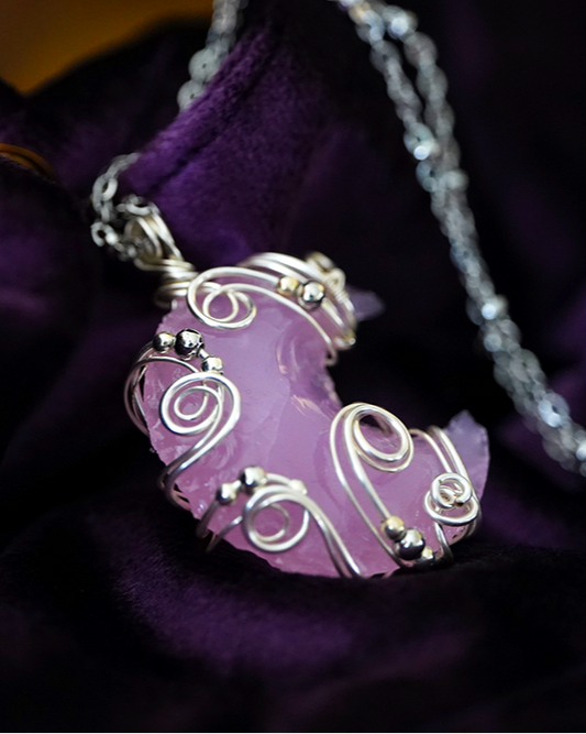 Lunara Pendant - Rose Opalite