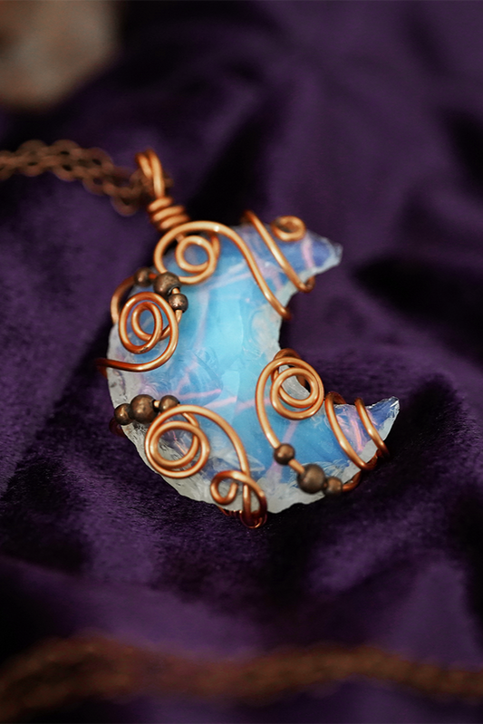 Lunara Pendant - Opalite/Copper
