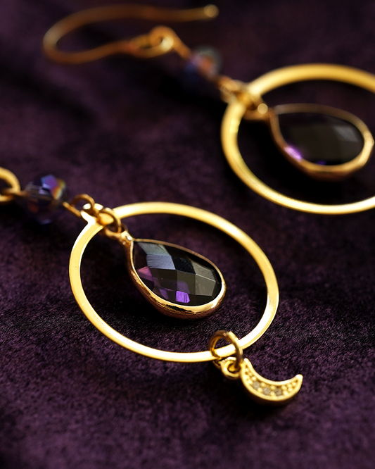 Nightveil Earrings - Purple