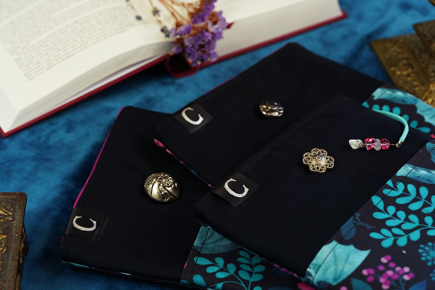 Flower Dragon Book Sleeve
