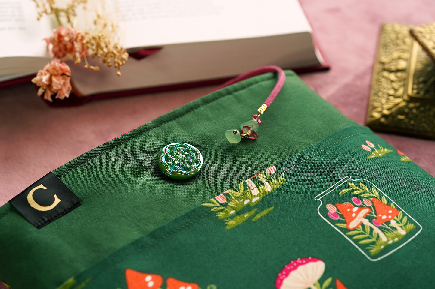 Mushroom Terrarium Book Sleeve