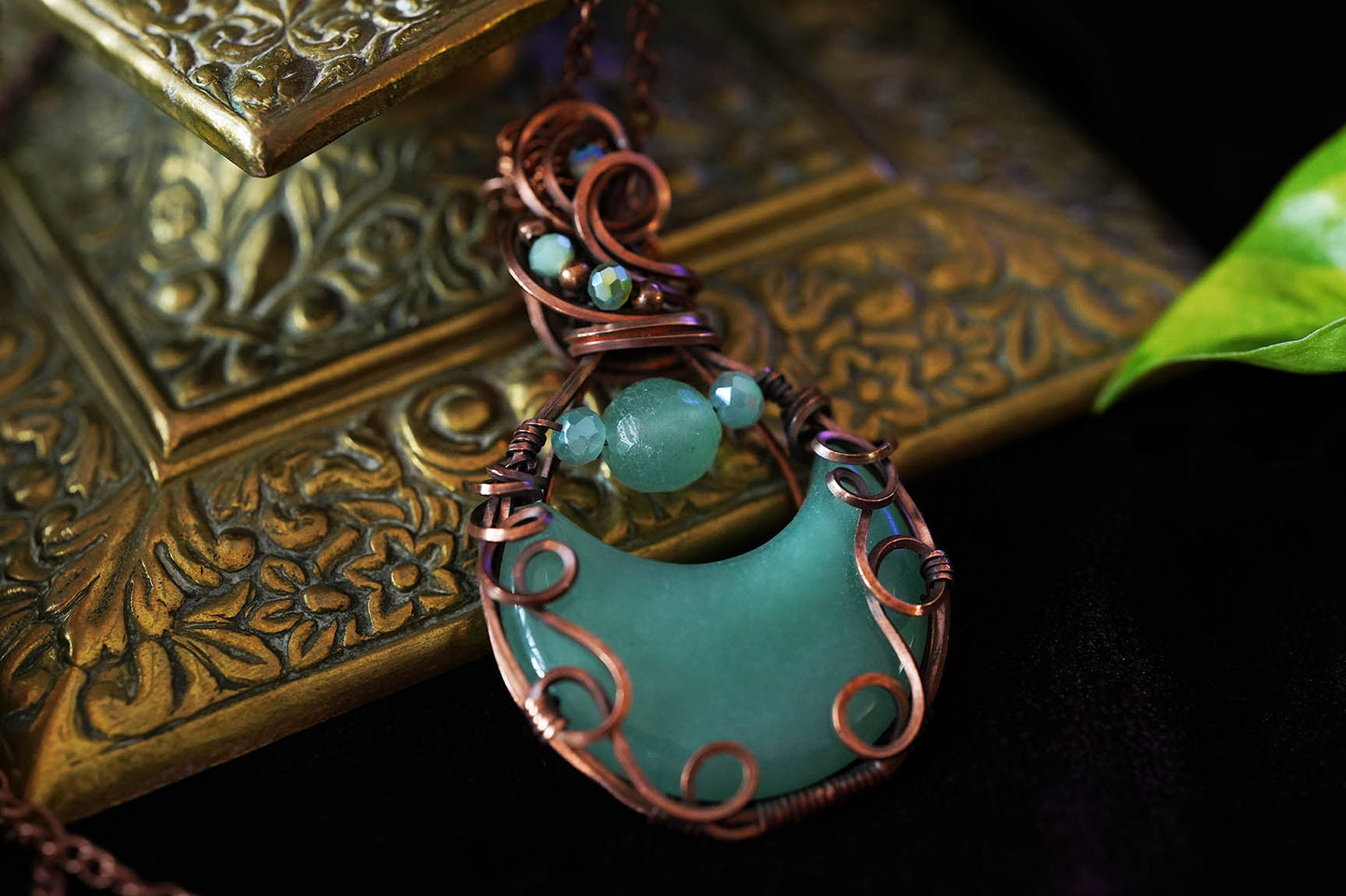 Moonbrew Pendant - Green Aventurine