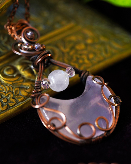 Moonbrew Pendant - Rose Quartz