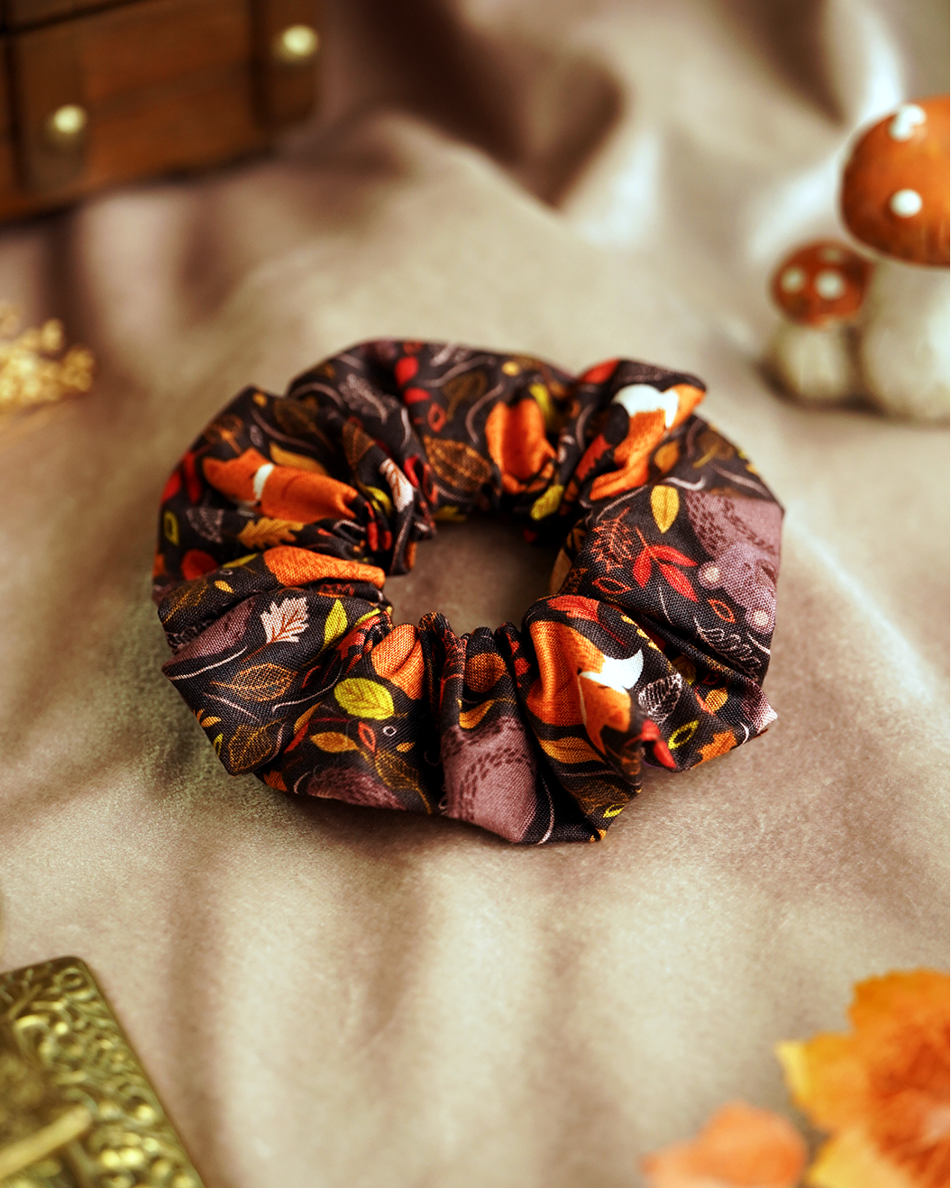 Autumn Critters Scrunchie