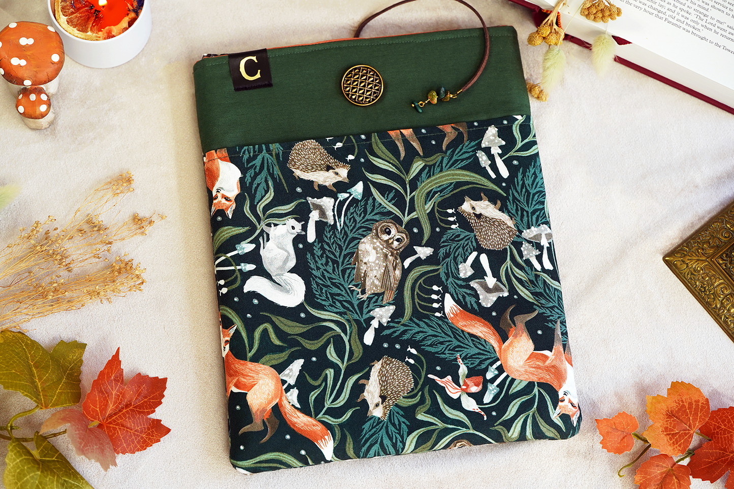 Woodland Forest Critters Book Sleeve