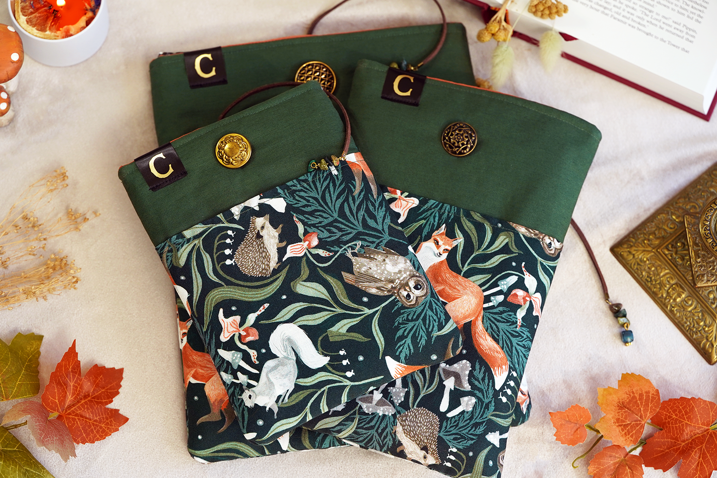 Woodland Forest Critters Book Sleeve