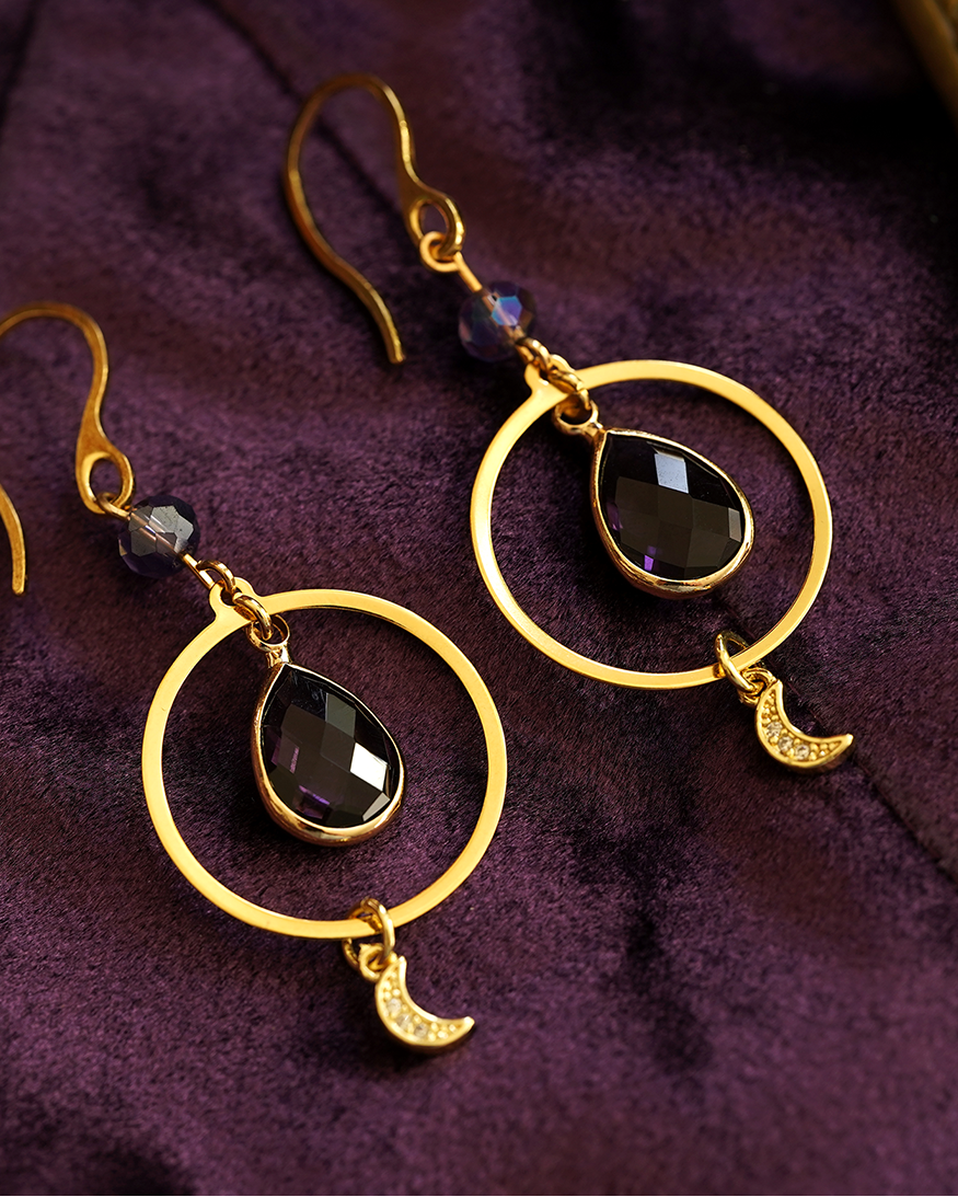 Nightveil Earrings - Purple