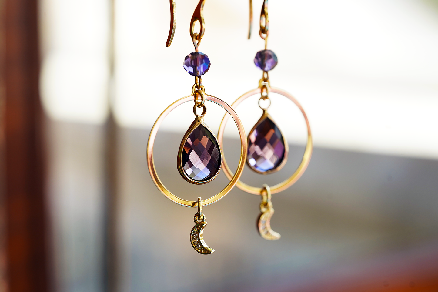 Nightveil Earrings - Purple