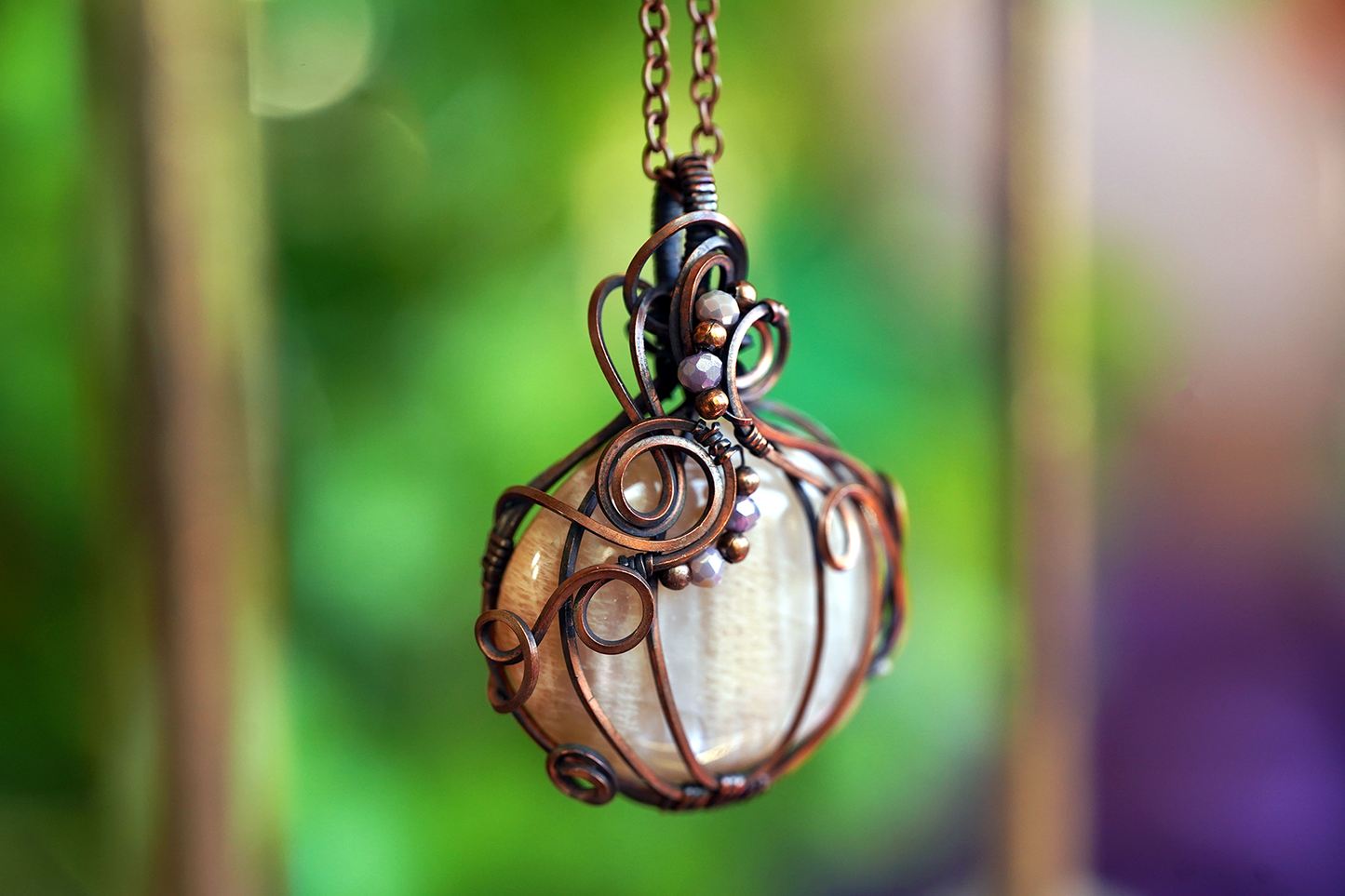 Glimmergourd Pendant - Moonstone