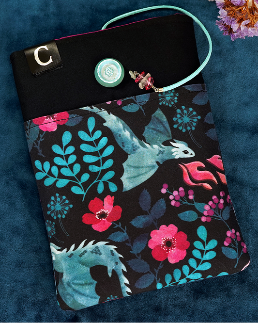 Flower Dragon Book Sleeve