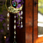 Crystal Crescent Suncatcher - Aventurine & Fluorite