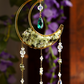 Crystal Crescent Suncatcher - Aventurine & Fluorite