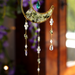 Crystal Crescent Suncatcher - Aventurine & Fluorite