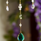 Crystal Crescent Suncatcher - Aventurine & Fluorite