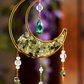 Crystal Crescent Suncatcher - Aventurine & Fluorite