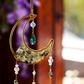 Crystal Crescent Suncatcher - Aventurine & Fluorite
