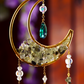 Crystal Crescent Suncatcher - Aventurine & Fluorite