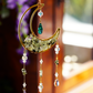 Crystal Crescent Suncatcher - Aventurine & Fluorite