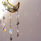 Crystal Crescent Suncatcher - Aventurine & Fluorite