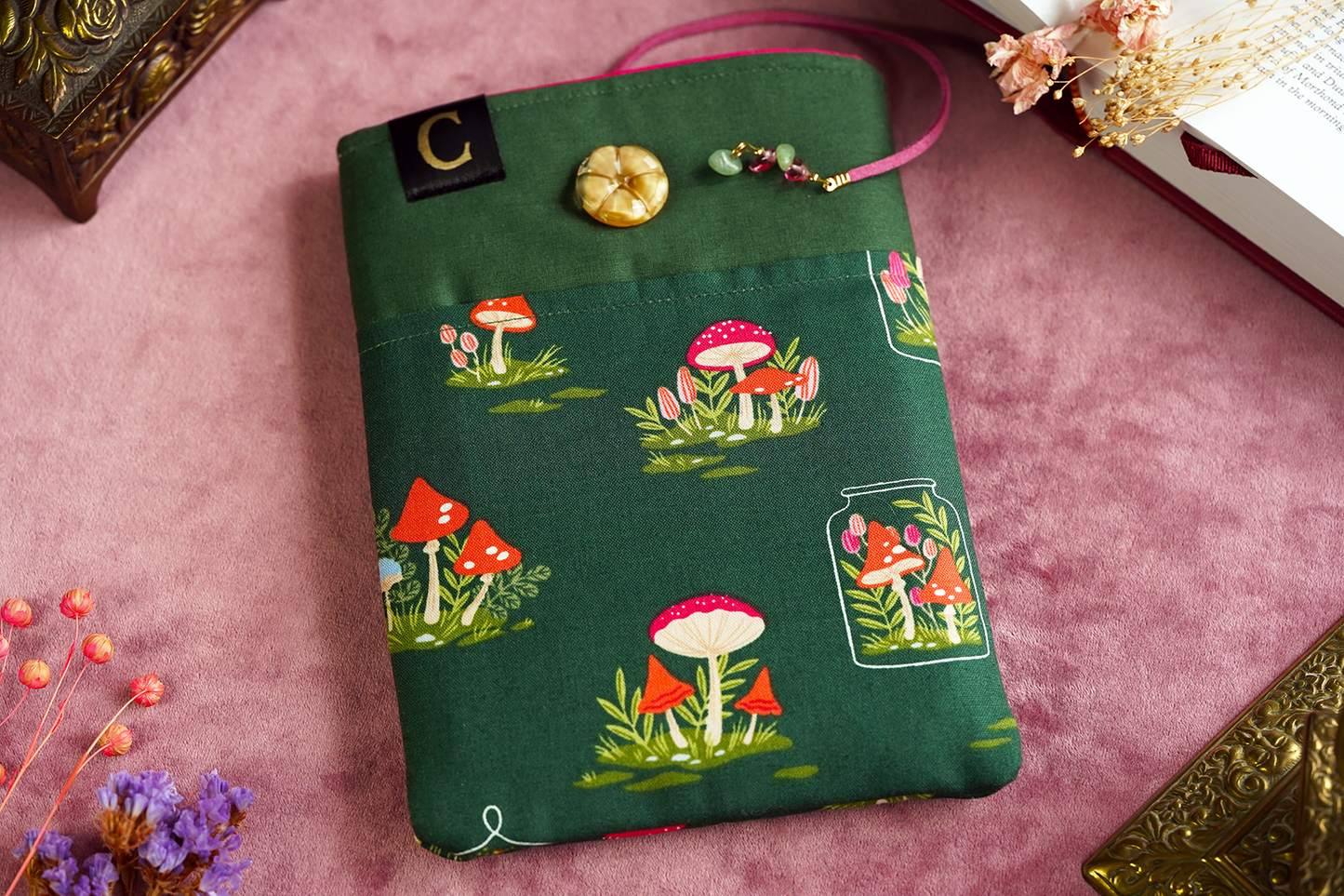 Mushroom Terrarium Book Sleeve