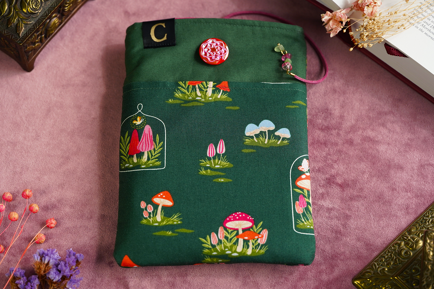 Mushroom Terrarium Book Sleeve