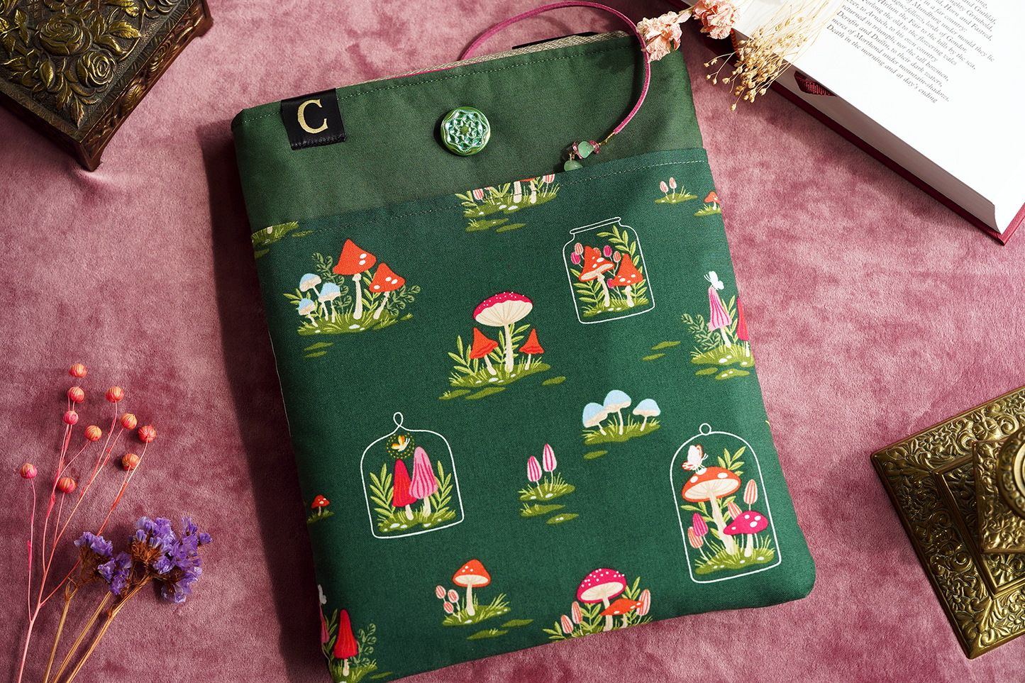 Mushroom Terrarium Book Sleeve
