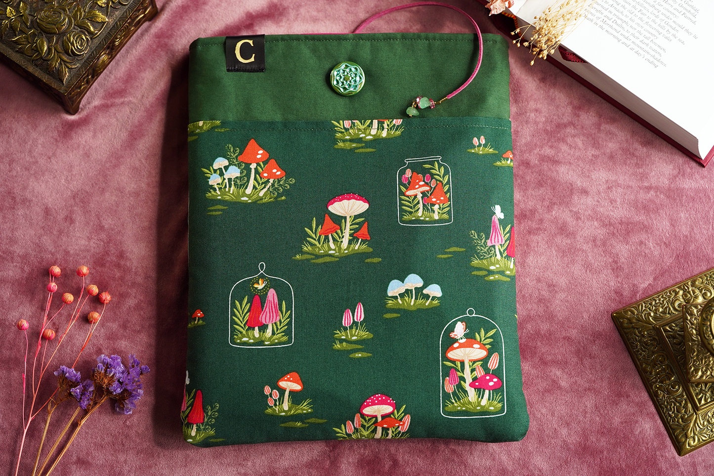Mushroom Terrarium Book Sleeve