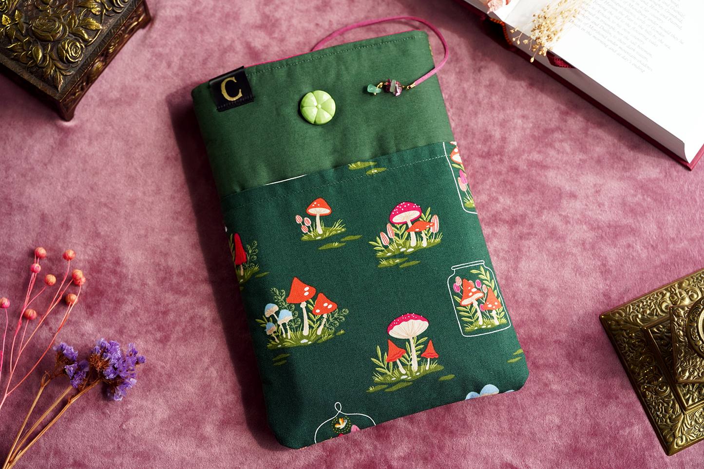 Mushroom Terrarium Book Sleeve