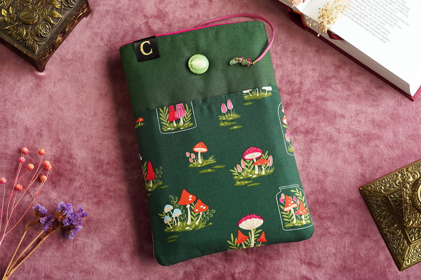 Mushroom Terrarium Book Sleeve