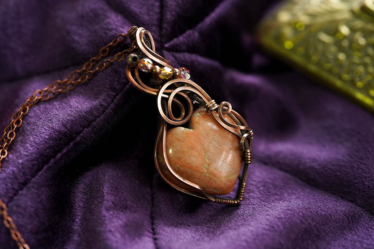 Heart-Shaped Pendant - Feldspar