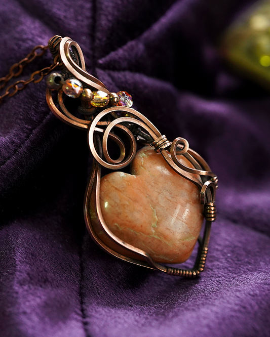 Heart-Shaped Pendant - Feldspar