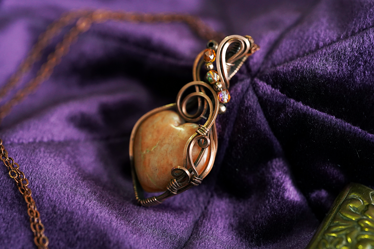 Heart-Shaped Pendant - Feldspar