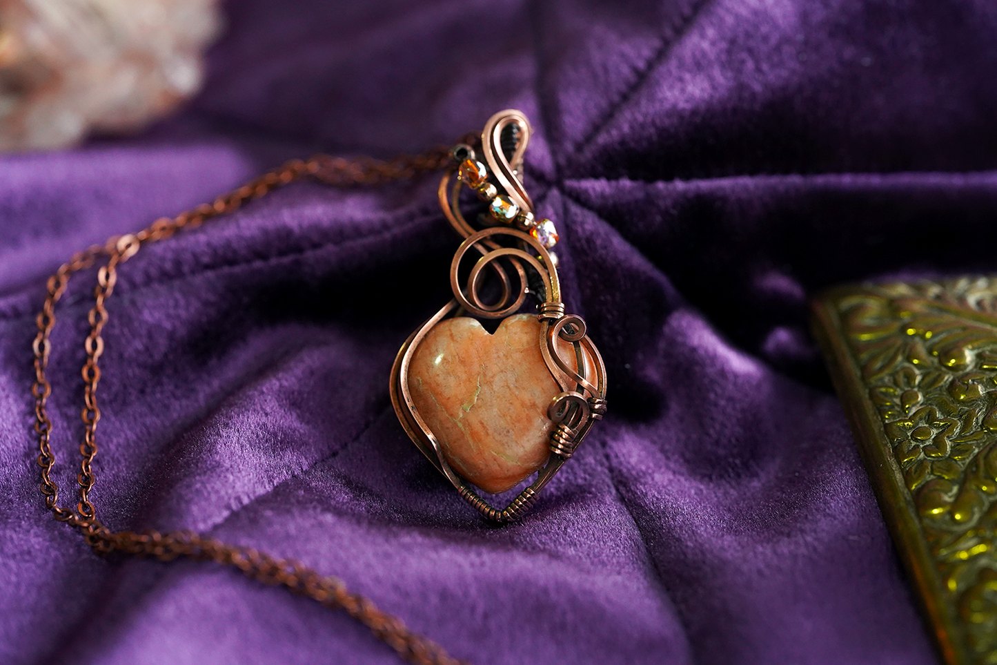Heart-Shaped Pendant - Feldspar