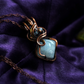 Small Amulet Pendant - Rainbow Moonstone