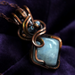 Small Amulet Pendant - Rainbow Moonstone