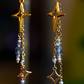 Starfall Earrings - Light Blue/Gold