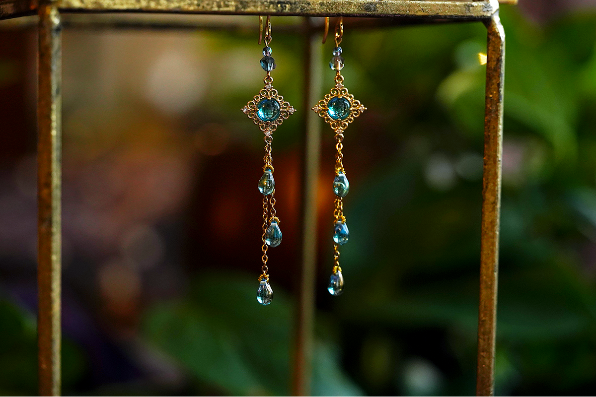 Lorelei's Tears Earrings - Teal
