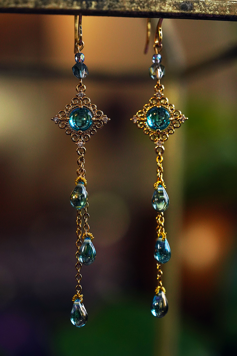 Lorelei's Tears Earrings - Teal