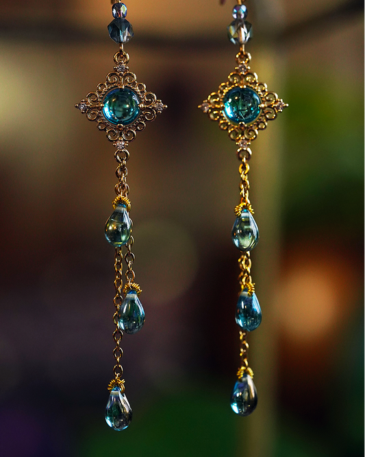 Lorelei's Tears Earrings - Teal