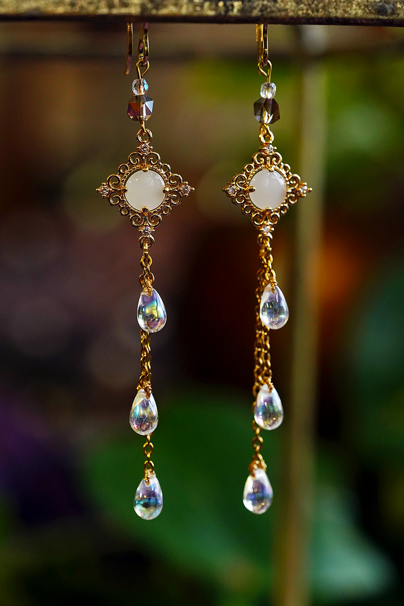Lorelei's Tears Earrings - White