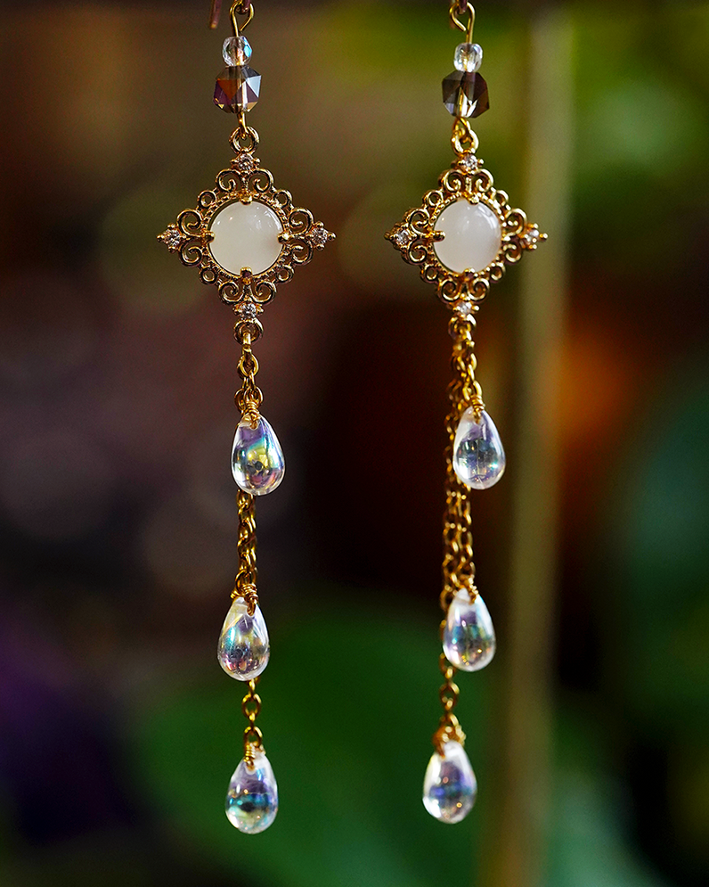 Lorelei's Tears Earrings - White