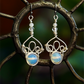 Fae Filigree Wire Wrapped Earrings - Silver/Assorted Gemstones