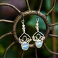 Fae Filigree Wire Wrapped Earrings - Silver/Assorted Gemstones
