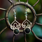 Fae Filigree Wire Wrapped Earrings - Silver/Assorted Gemstones