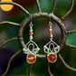 Fae Filigree Wire Wrapped Earrings - Silver/Assorted Gemstones