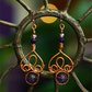 Fae Filigree Wire Wrapped Earrings - Copper/Assorted Gemstones