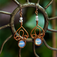 Fae Filigree Wire Wrapped Earrings - Copper/Assorted Gemstones