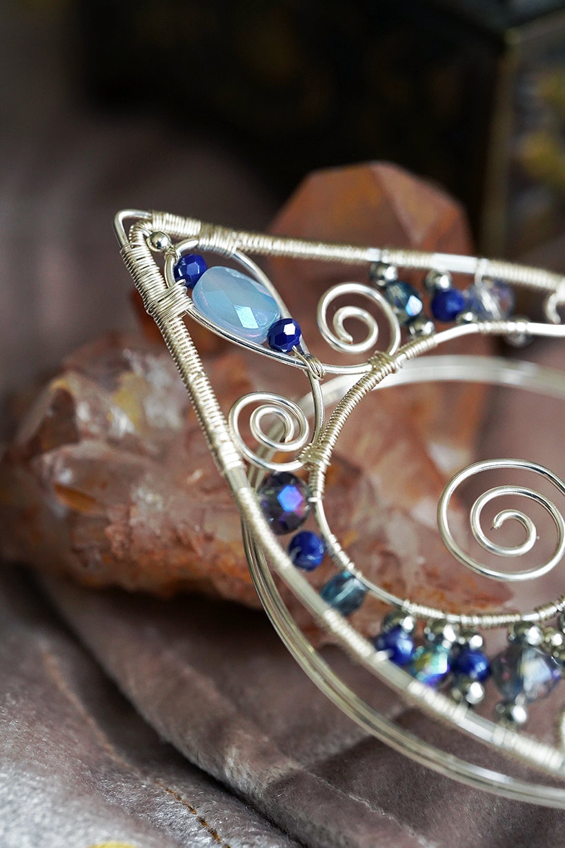Lórien Ear Cuffs - Silver/Blue