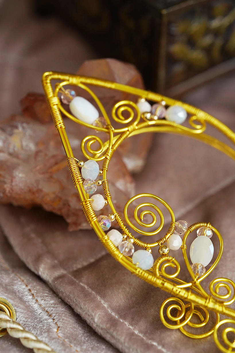Lórien Ear Cuffs - Gold/Pink
