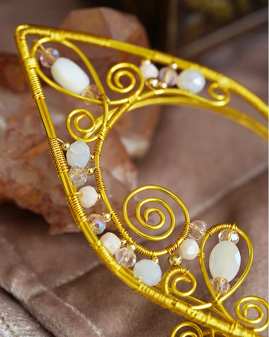 Lórien Ear Cuffs - Gold/Pink